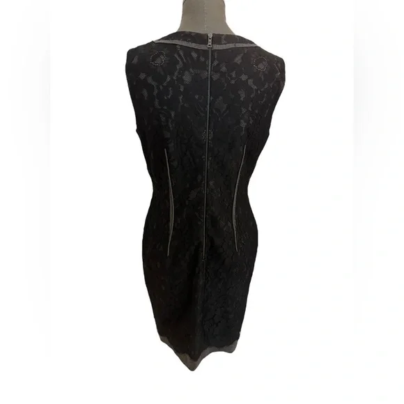 Elie Tahari Black Lace Dress Size 10 - Picture 4 of 9